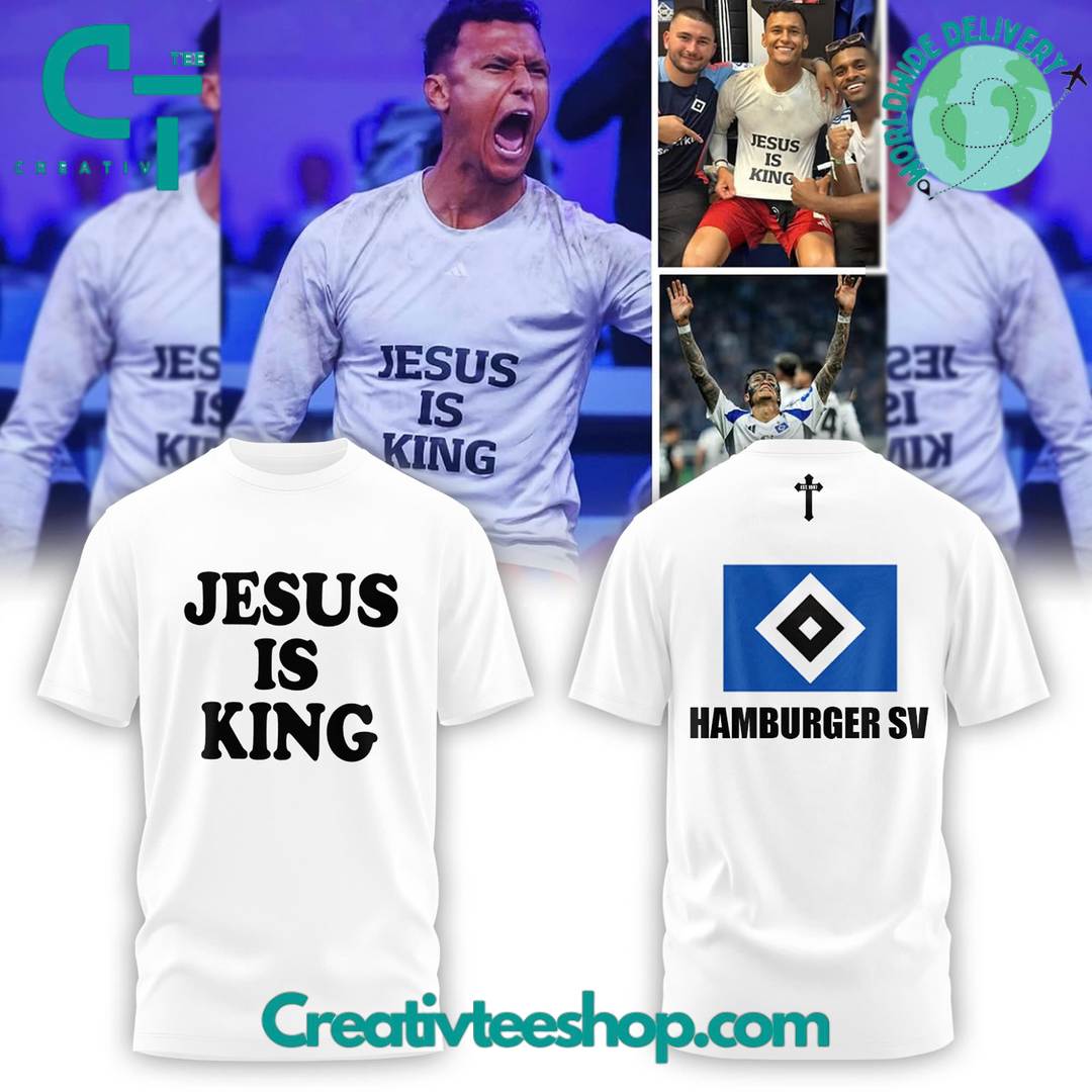 Hamburger SV �Aufstieg 24/25� Jesus is King Special White Tee