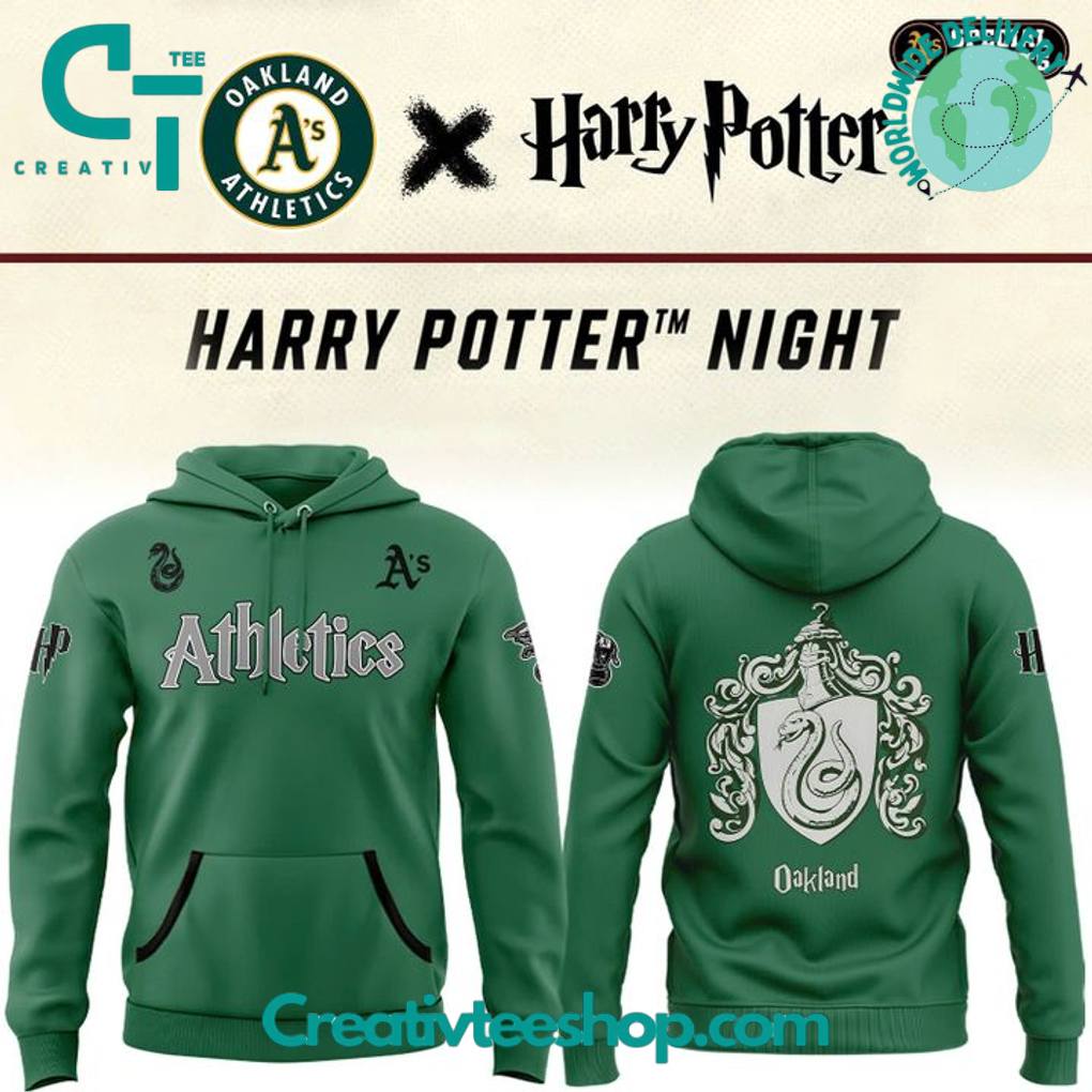 Oakland Athletics x Harry Potter Slytherin House Limited Edition Hoodie