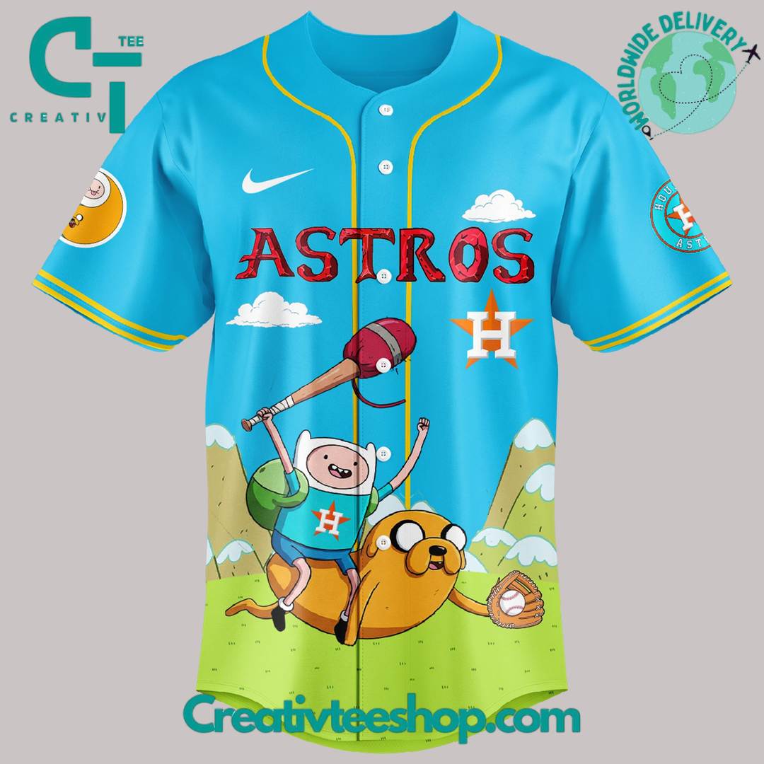 Houston Astros MLB x Adventure Time 2025 Limited Edition Baseball Jersey