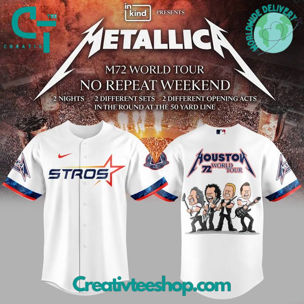 Houston Astros x Metallica M-72 World Tour Special Baseball Jersey