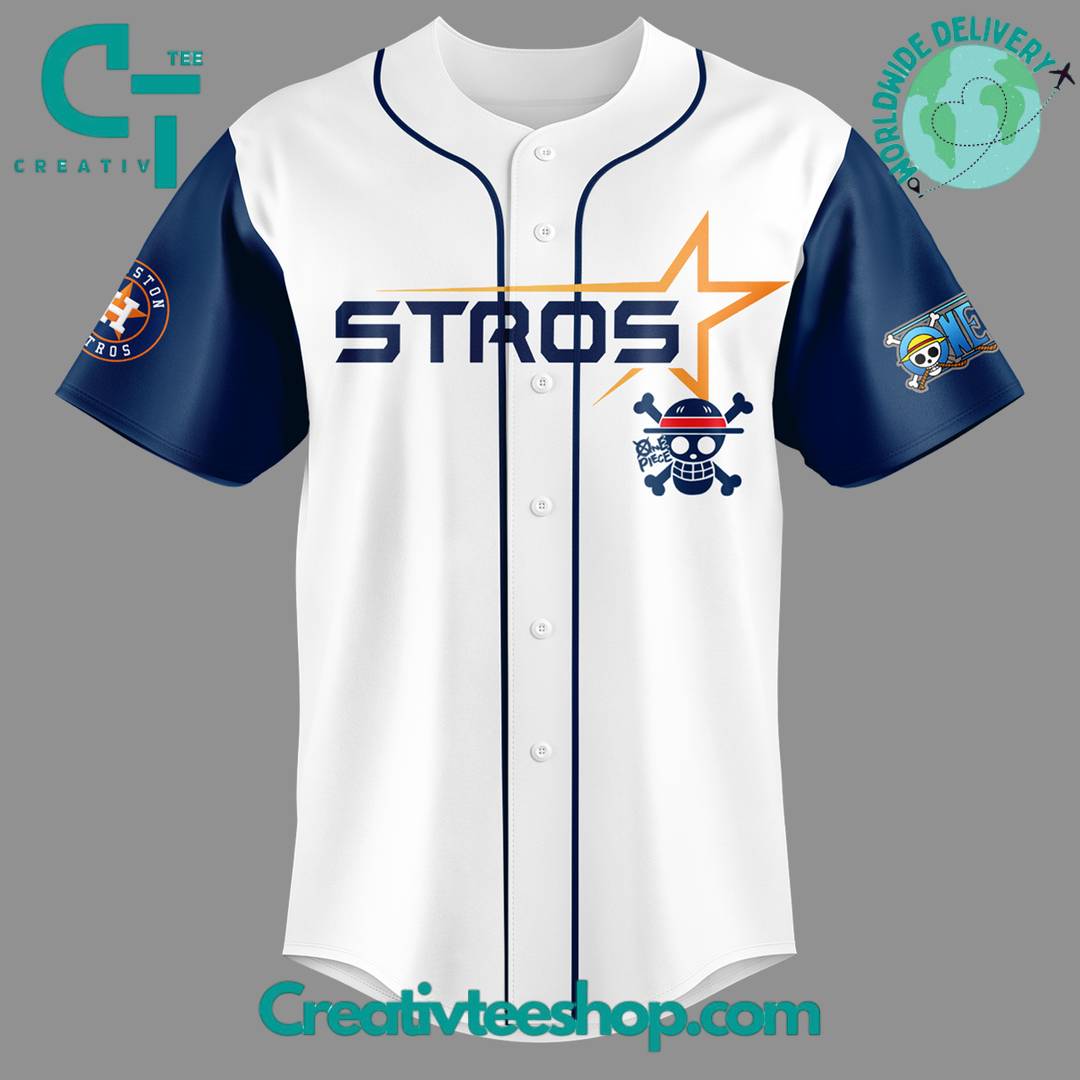 Houston Astros x One Piece Special White Baseball Jersey