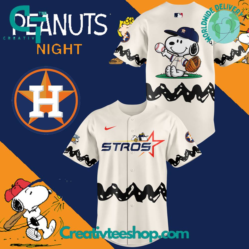 Houston Astros x Peanuts Night 2025 Special Baseball Jersey