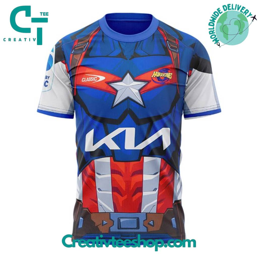 Hurricanes Rugby Union x Captain America “Resene” Special Tee