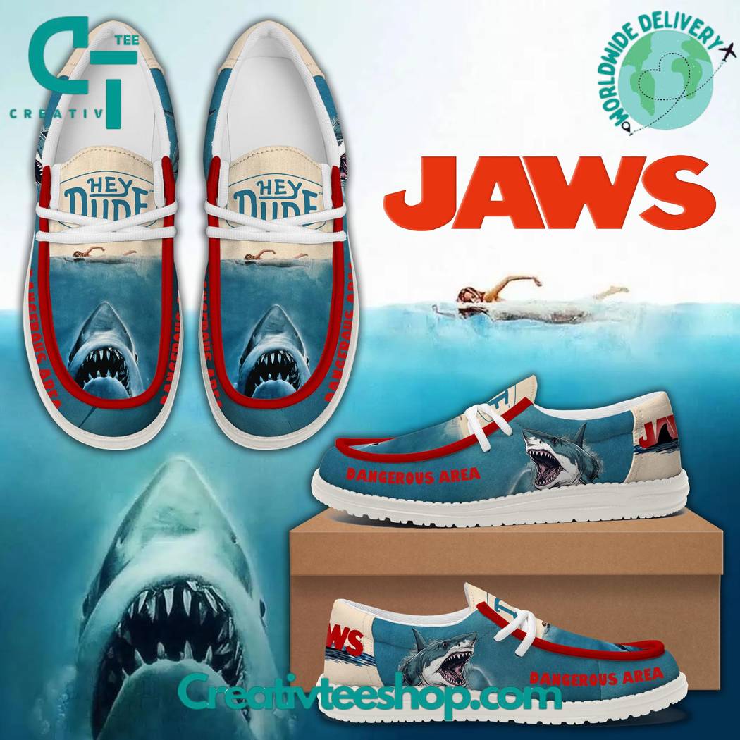 Jaws Movie Dangerous Area Loafer Shoes