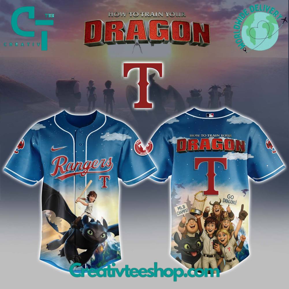 Texas Rangers x How To Train Your Dragon Limited Edition Baseball Jersey