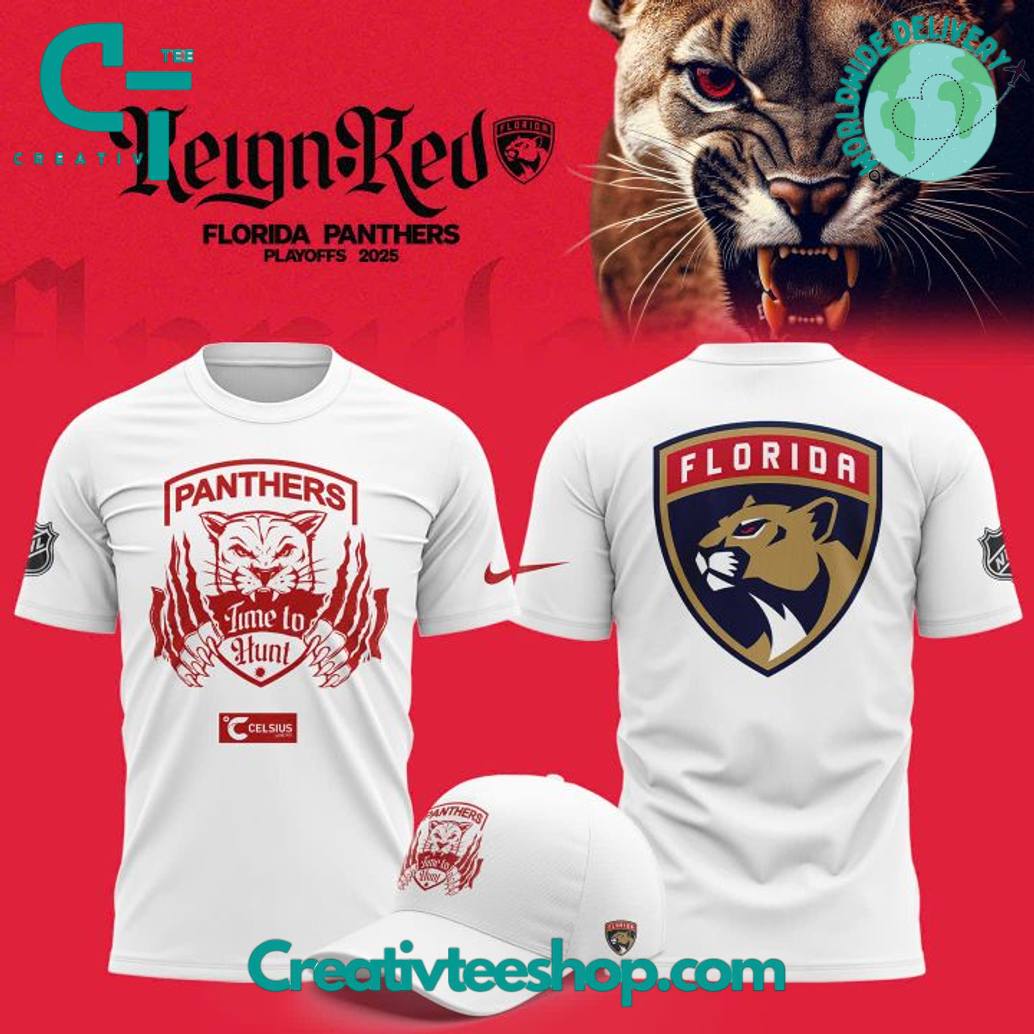 Florida Panthers “Time to Hunt in Sunrise” Special White Tee