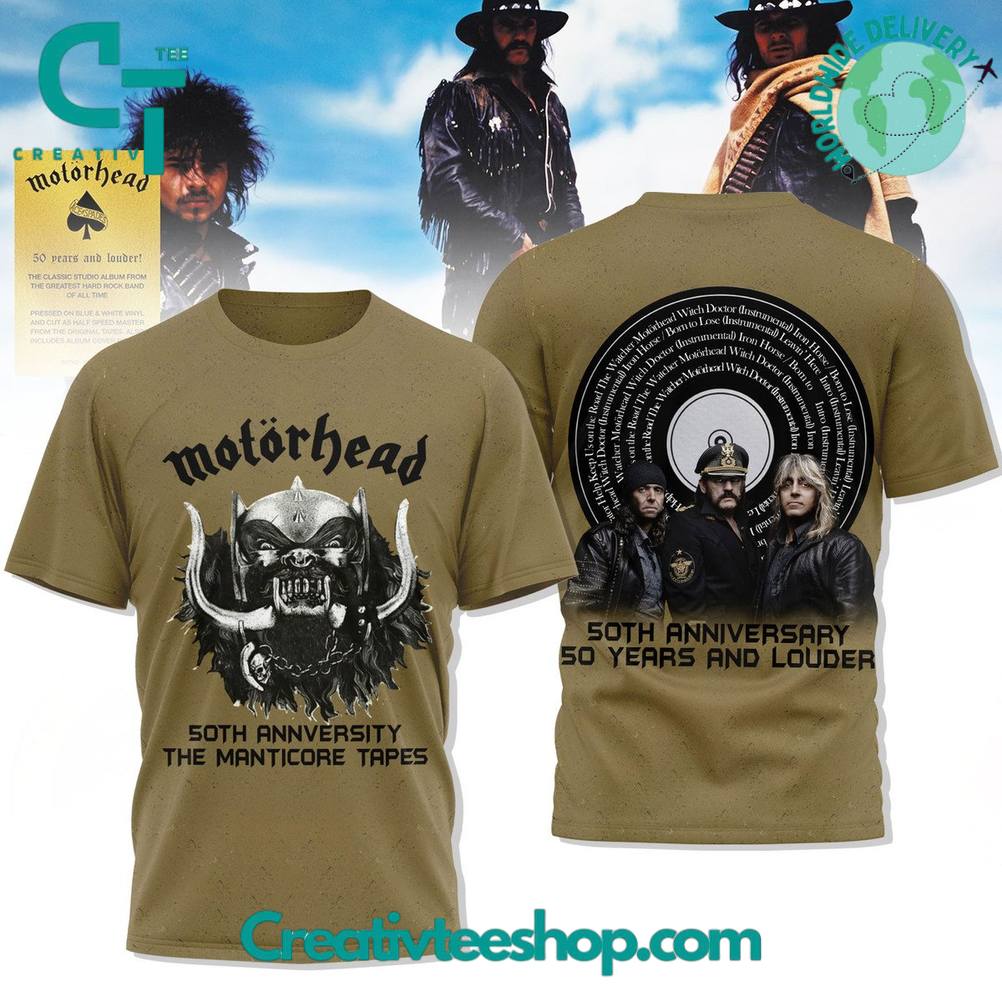 Motorhead 50th Anniversary “The Manticore Tapes” Special Tee
