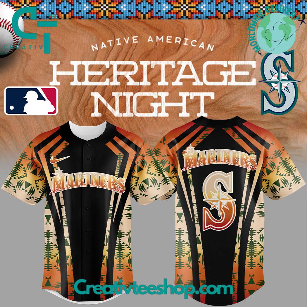 Seattle Mariners Native American Heritage Special Baseball Jersey