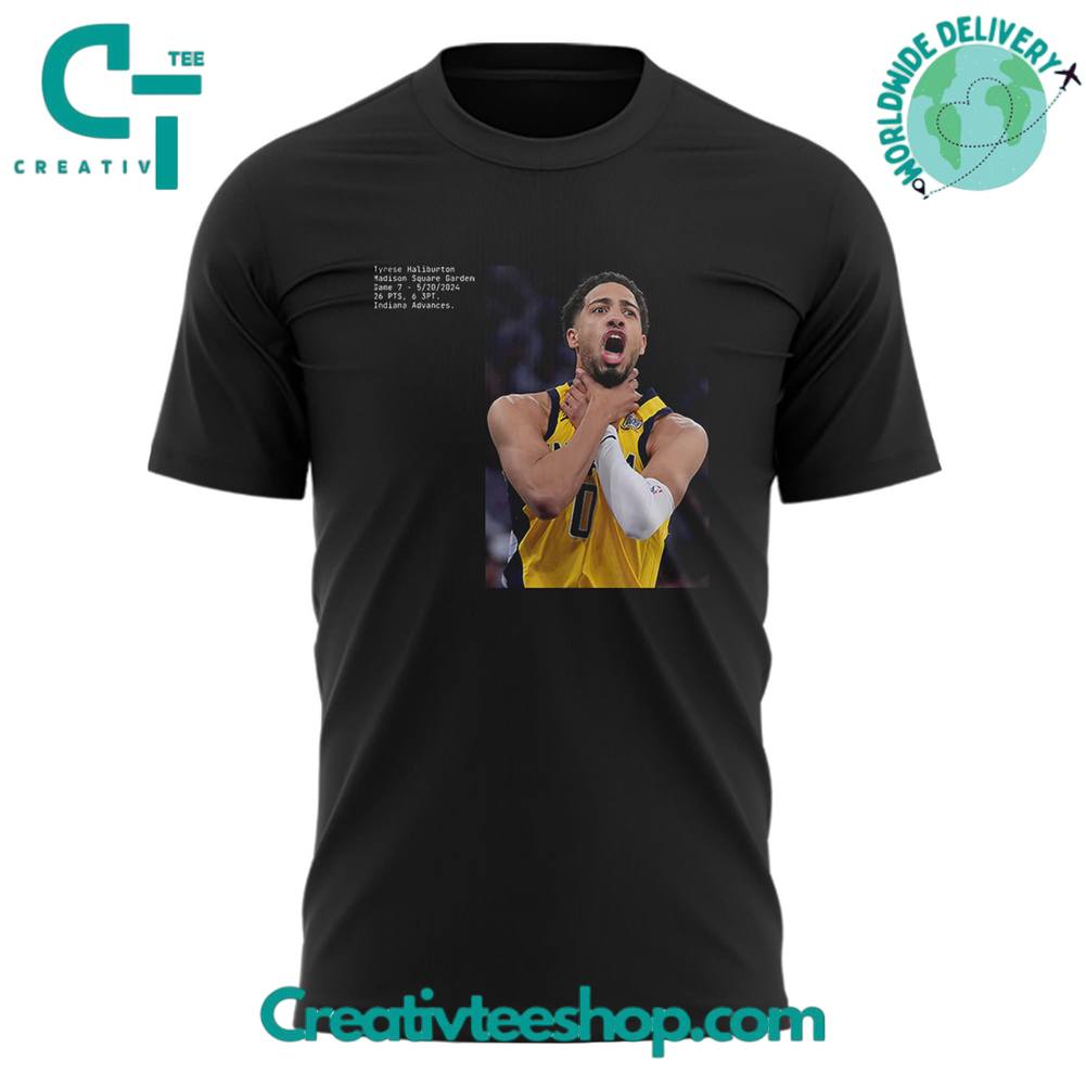 Indiana Pacers Tyrese Haliburton Choke Special Black Tee