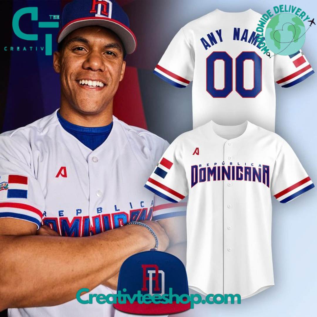 Juan Soto Team Dominican Republic in the 2026 World Baseball Classic Personalized Jersey