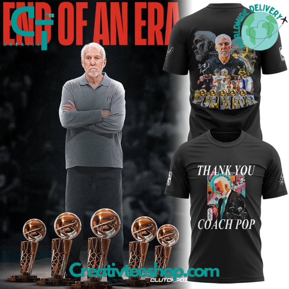 San Antonio Spurs Thank you Coach Gregg Popovich Special Tee