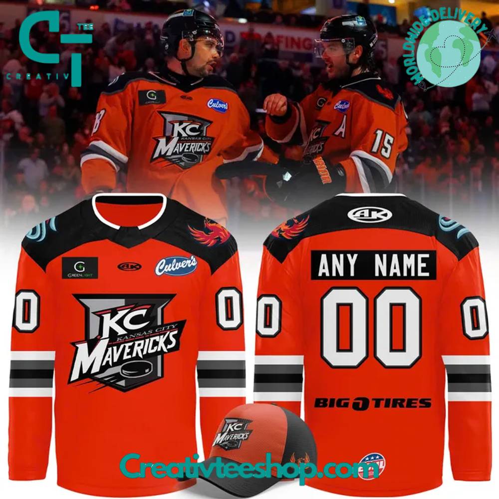 Kansas City Mavericks Orange-A Replica Hockey Jersey