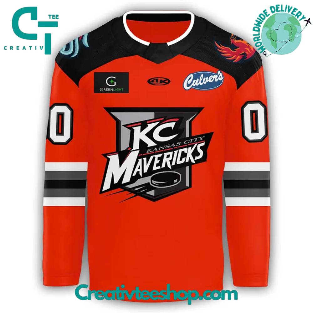 Kansas City Mavericks Orange-A Replica Hockey Jersey