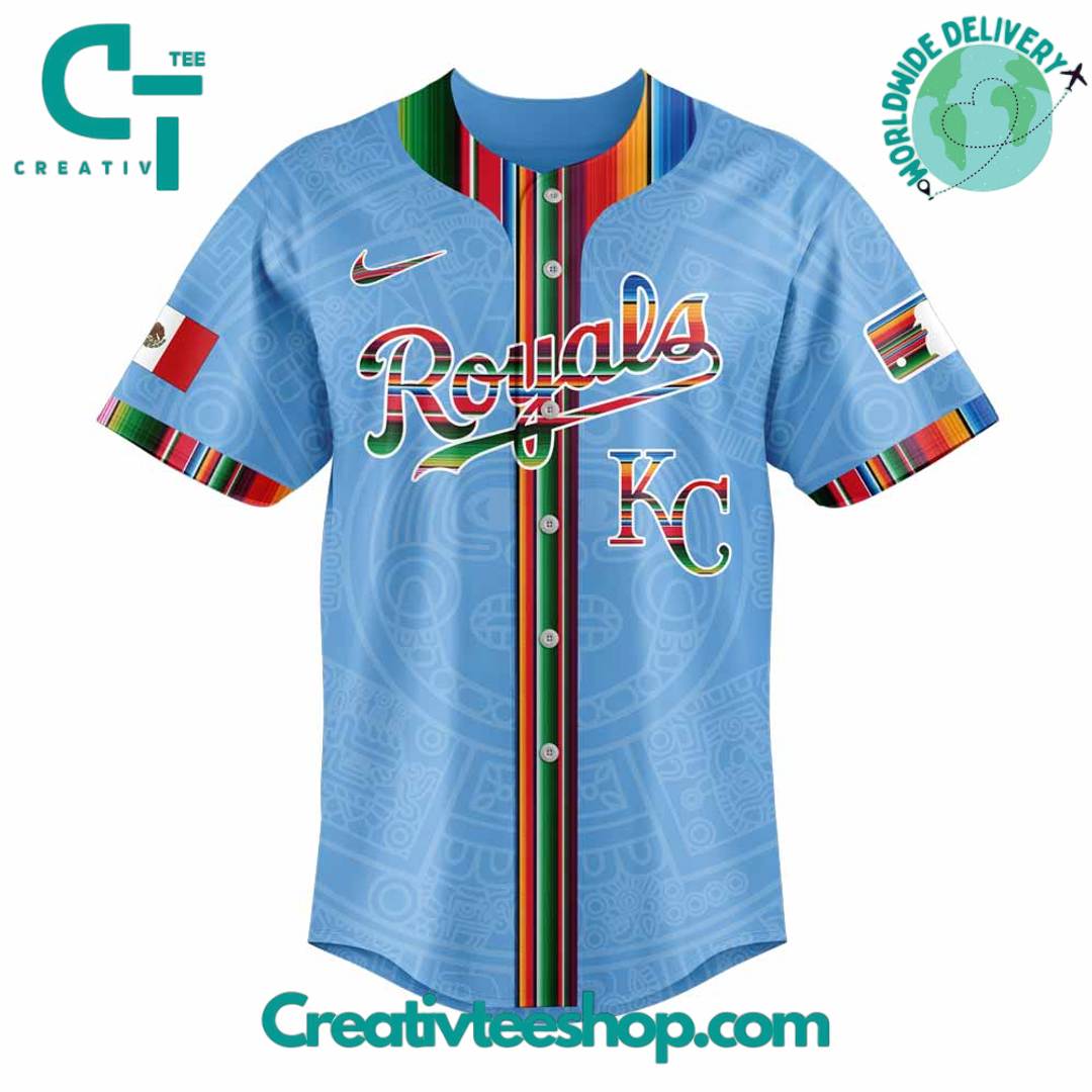 Kansas City Royals Mexican Heritage Night Personalized Baseball Jersey