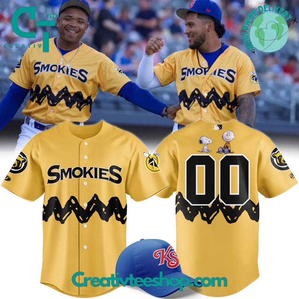 Knoxville Smokies x Peanuts Night 2025 Personalized Baseball Jersey