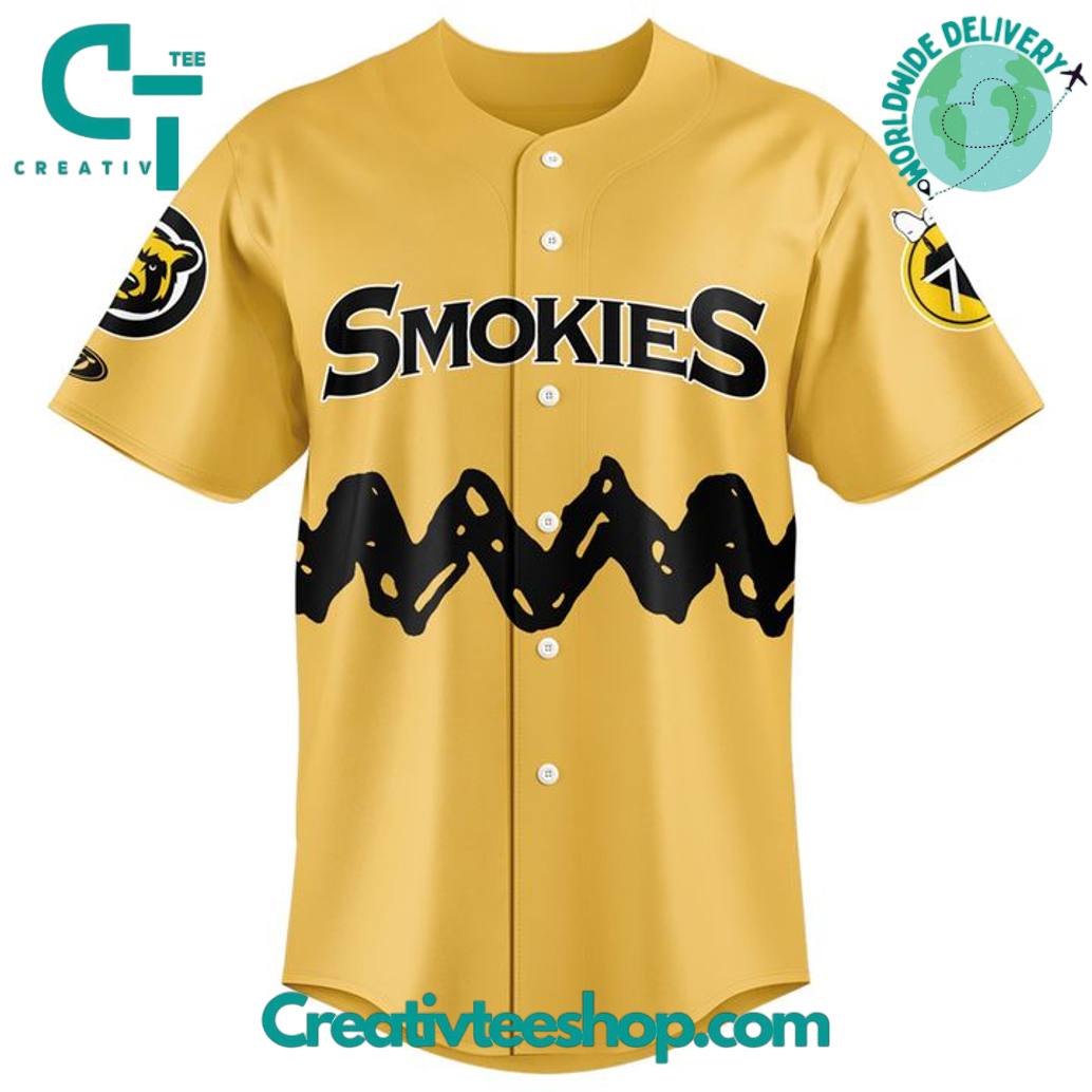 Knoxville Smokies x Peanuts Night 2025 Personalized Baseball Jersey
