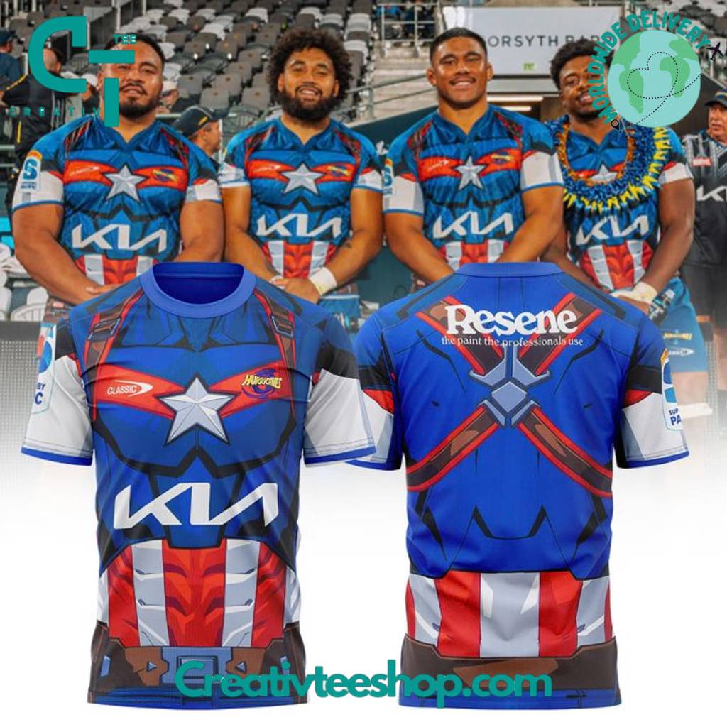 Hurricanes Rugby Union x Captain America “Resene” Special Tee