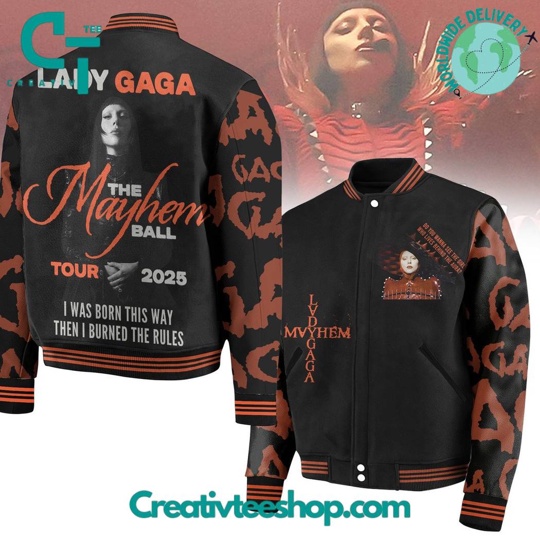 Lady Gaga The Mayhem Ball Tour 2025 Baseball Jacket