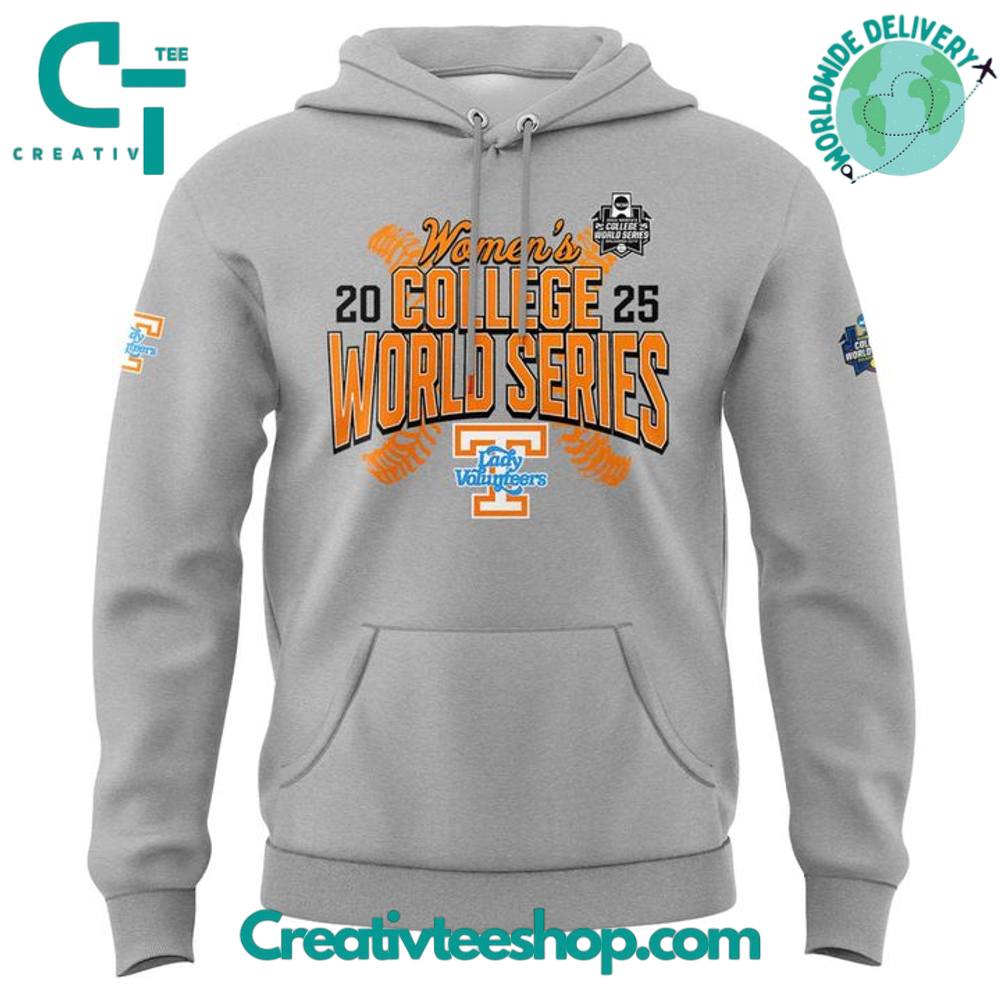 Lady Vols NCAA Softball Women’s College World Series Cut Off 2025 Special Grey Hoodie