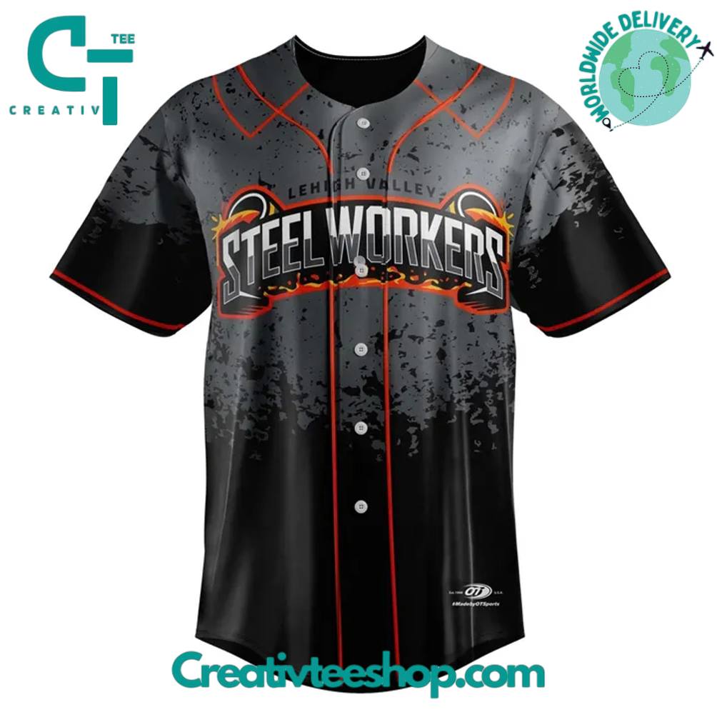 Lehigh Valley Steelworker Special Custom Baseball Jersey