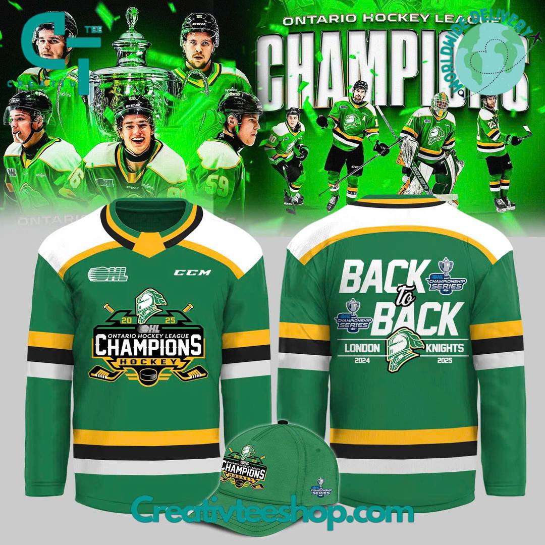 London Knights OHL Back to Back Champions Special Hockey Jersey