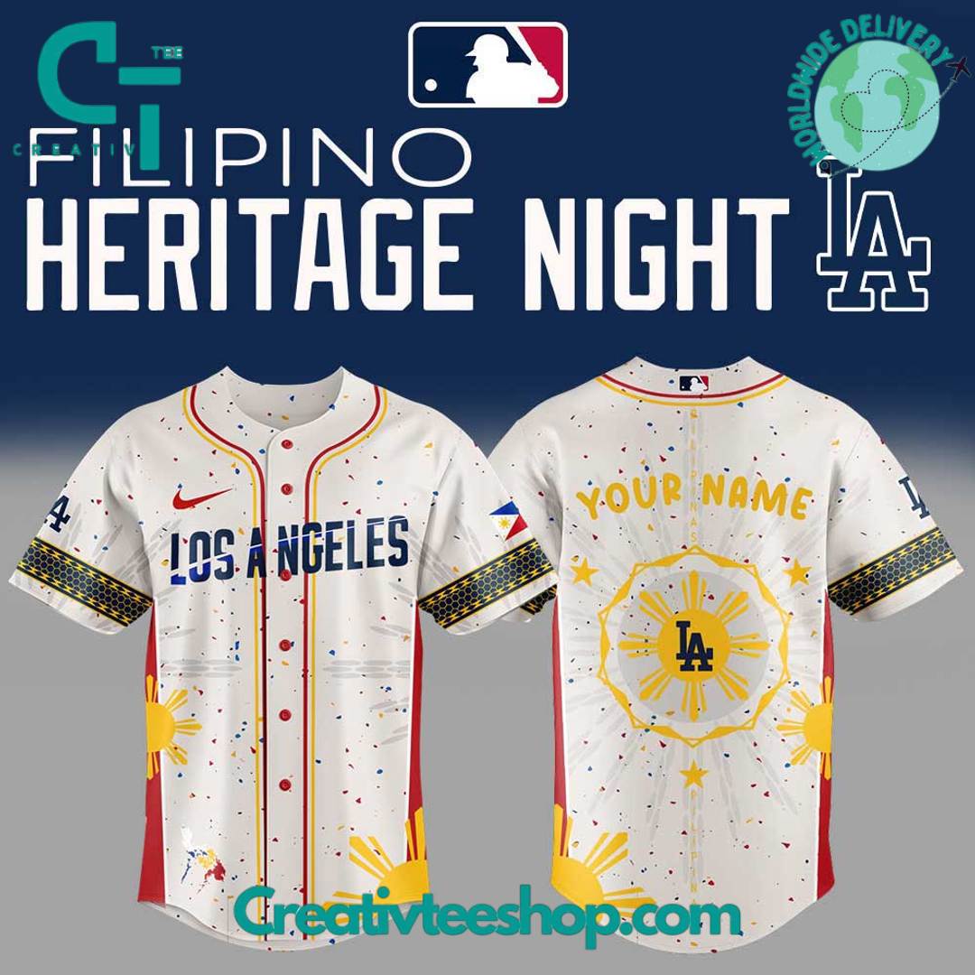 Los Angeles Dodgers Filipino Heritage Night City Connect Personalized Baseball Jersey