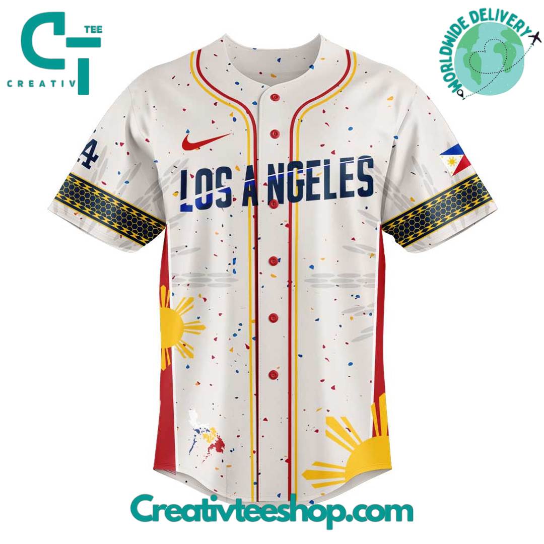 Los Angeles Dodgers Filipino Heritage Night City Connect Personalized Baseball Jersey