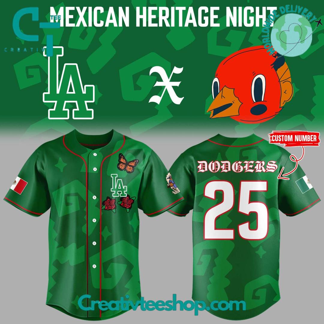 Los Angeles Dodgers Mexican Heritage Night ‘Viva Xicago’ Personalized Baseball Jersey