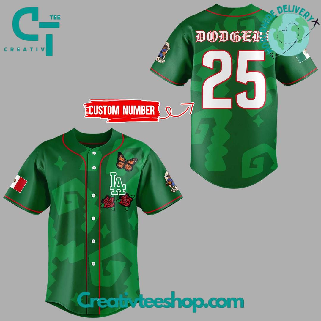 Los Angeles Dodgers Mexican Heritage Night ‘Viva Xicago’ Personalized Baseball Jersey