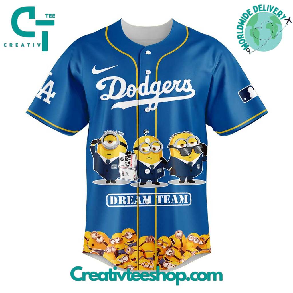 Los Angeles Dodgers Minions Dream Team Special Baseball Jersey