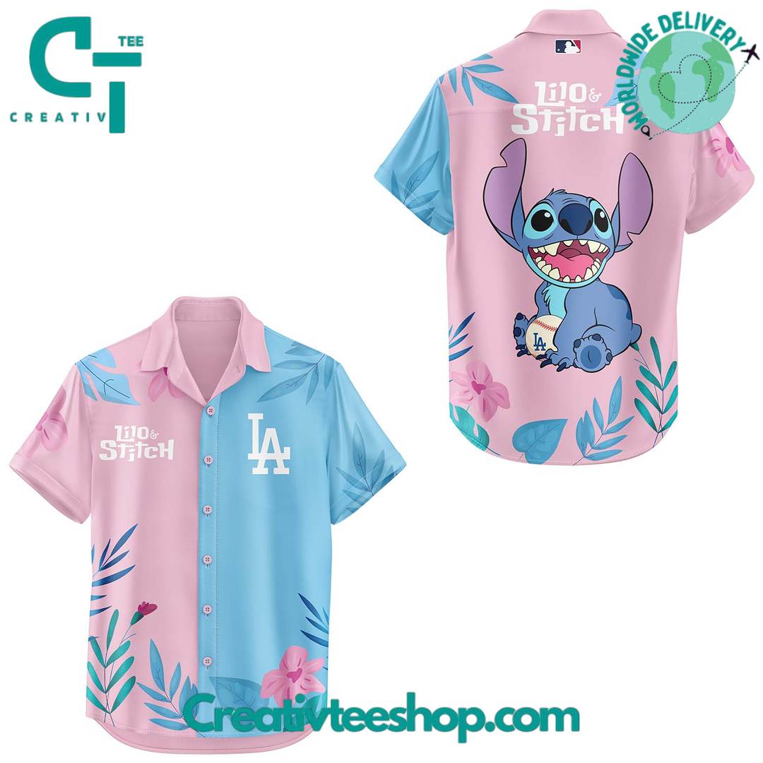 Los Angeles Dodgers x Lilo & Stitch Night Special Hawaiian Shirt and Shorts