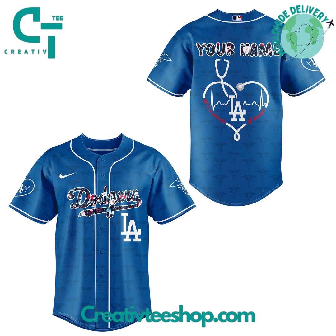 Los Angeles Dodgers x Nurses Night Personalized Baseball Jersey