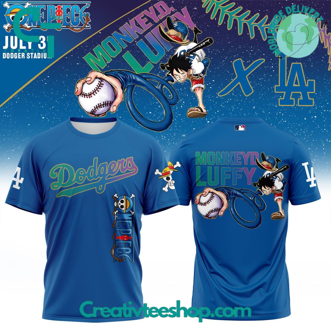 Los Angeles Dodgers x One Piece Night Monkey D. Luffy Special Tee