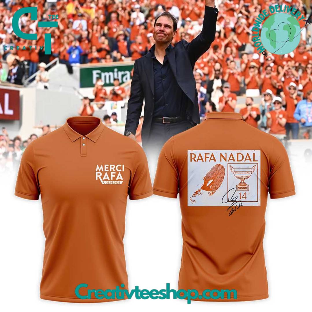 Merci Rafa Nadal The legend The King of Clay Foot Signature Special Polo Shirt