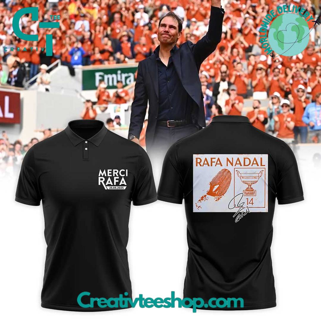 Merci Rafa Nadal The legend The King of Clay Foot Signature Special Polo Shirt