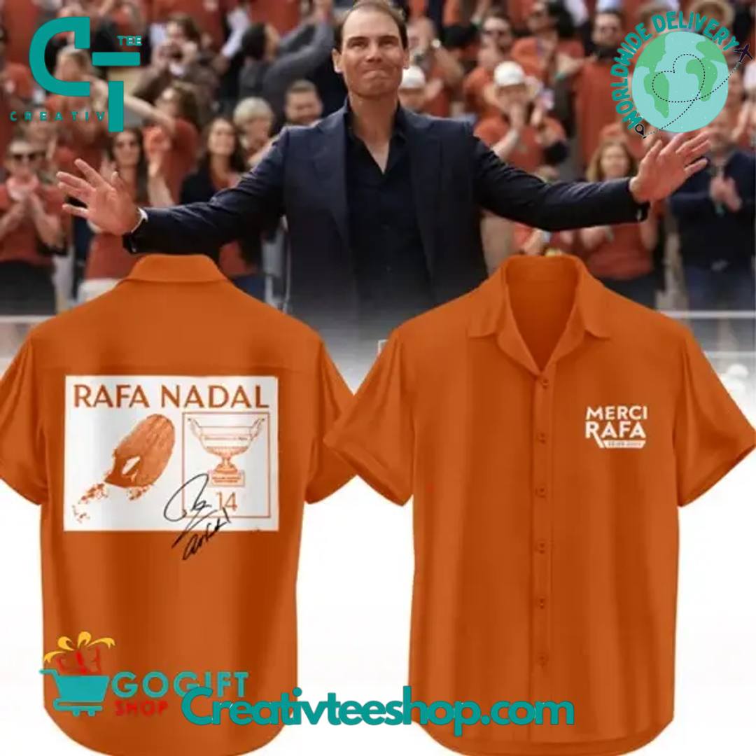 Merci Rafa Rafael Nadal Roland Garros Tribute Signature Hawaiian Shirt