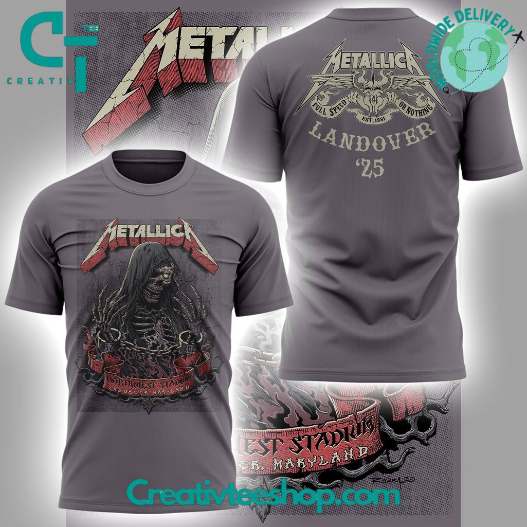 Metallica M72-Landover 2025 Special Grey Tee