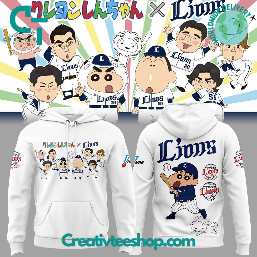 Saitama Seibu Lions x Crayon Shinchan Game 2025 Special Hoodie