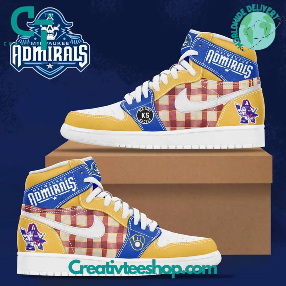 Milwaukee Admirals Bob Uecker Play Hockey Air Jordan 1 Sneaker