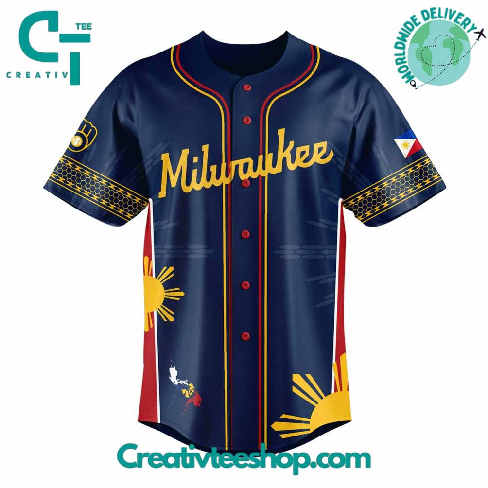 Milwaukee Brewers Filipino Heritage Night Special Baseball Jersey