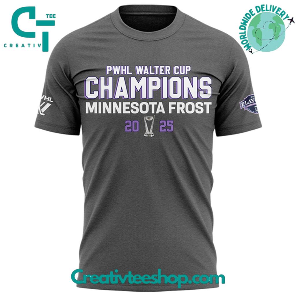 Minnesota Frost Back-to-Back Champions WALTER CUP 2025 Special Grey Tee