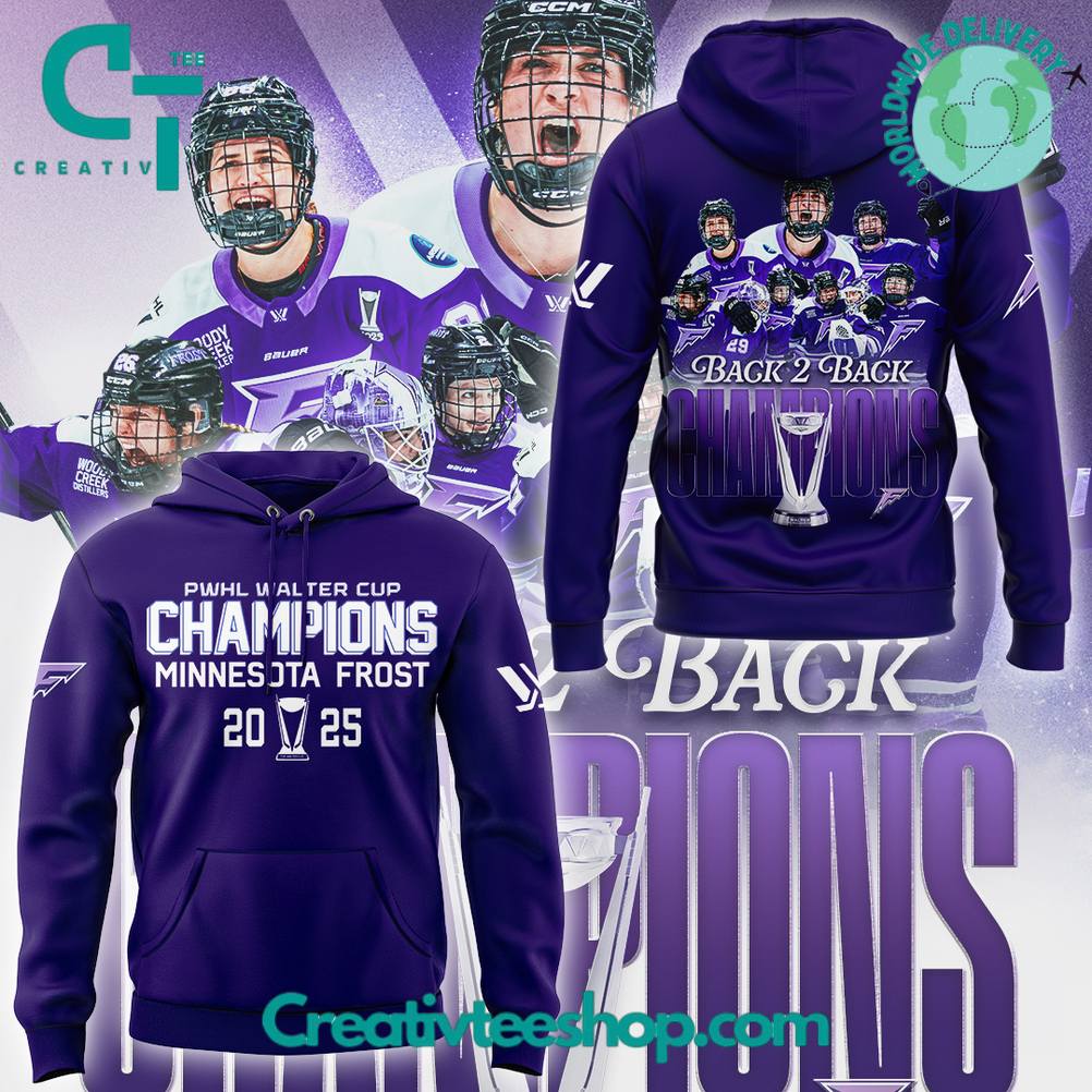 Minnesota Frost Back-2-Back Walter Cup Champions 2025 Special Hoodie