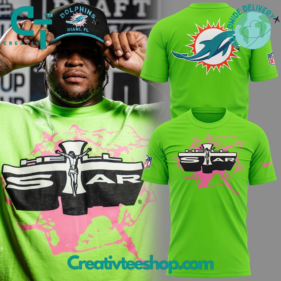 Miami Dolphins x Hell Star Special Green Tee
