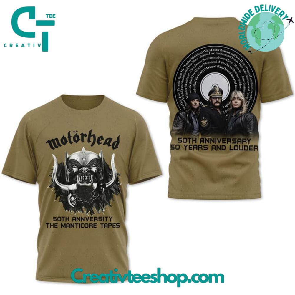 Motorhead 50th Anniversary “The Manticore Tapes” Special Tee