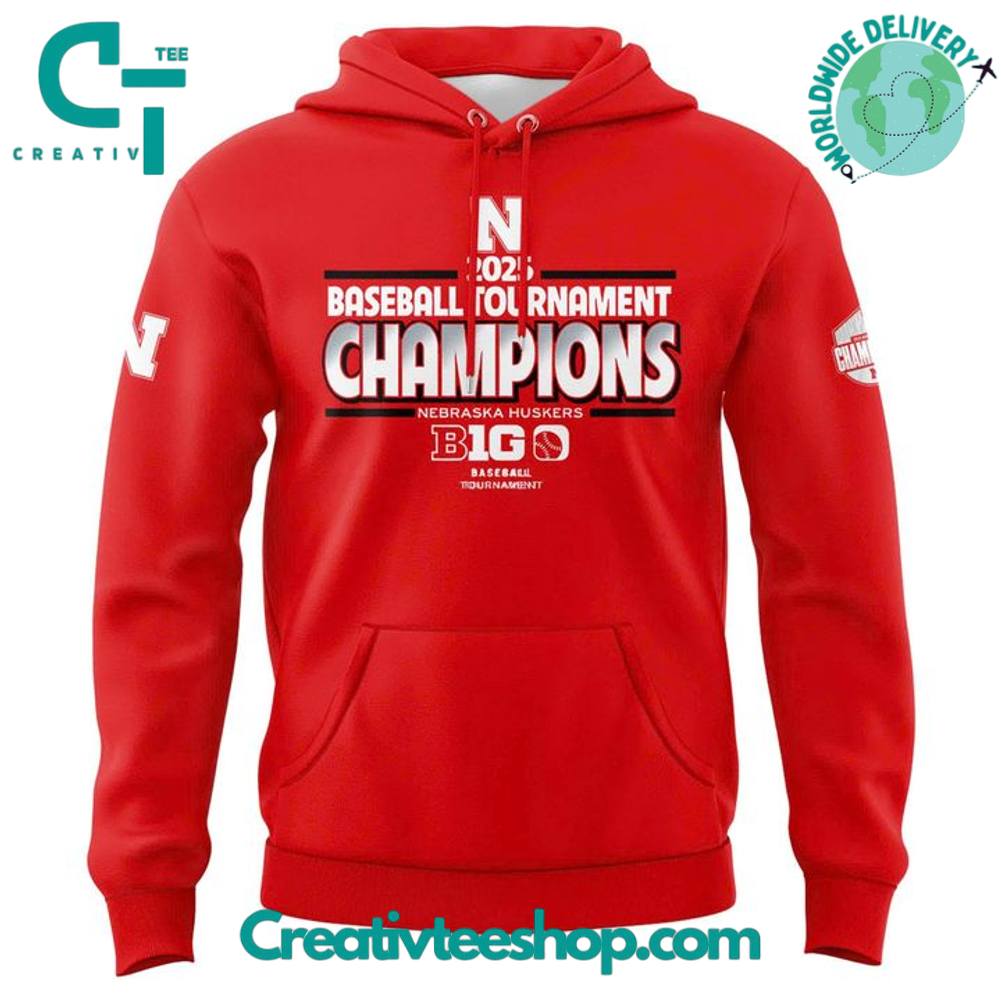 Nebraska Cornhuskers Big Ten Baseball Conference Tournament Champions 2025 Special Hoodie