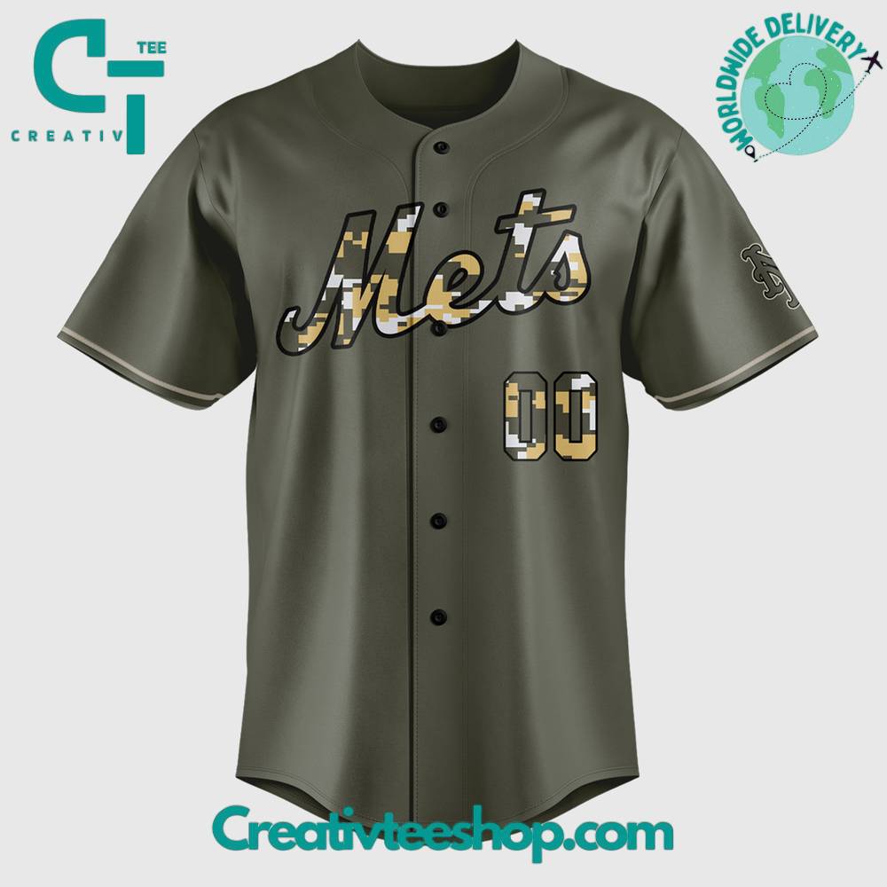 New York Mets Sean Manaea Camo Personalized Baseball Jersey
