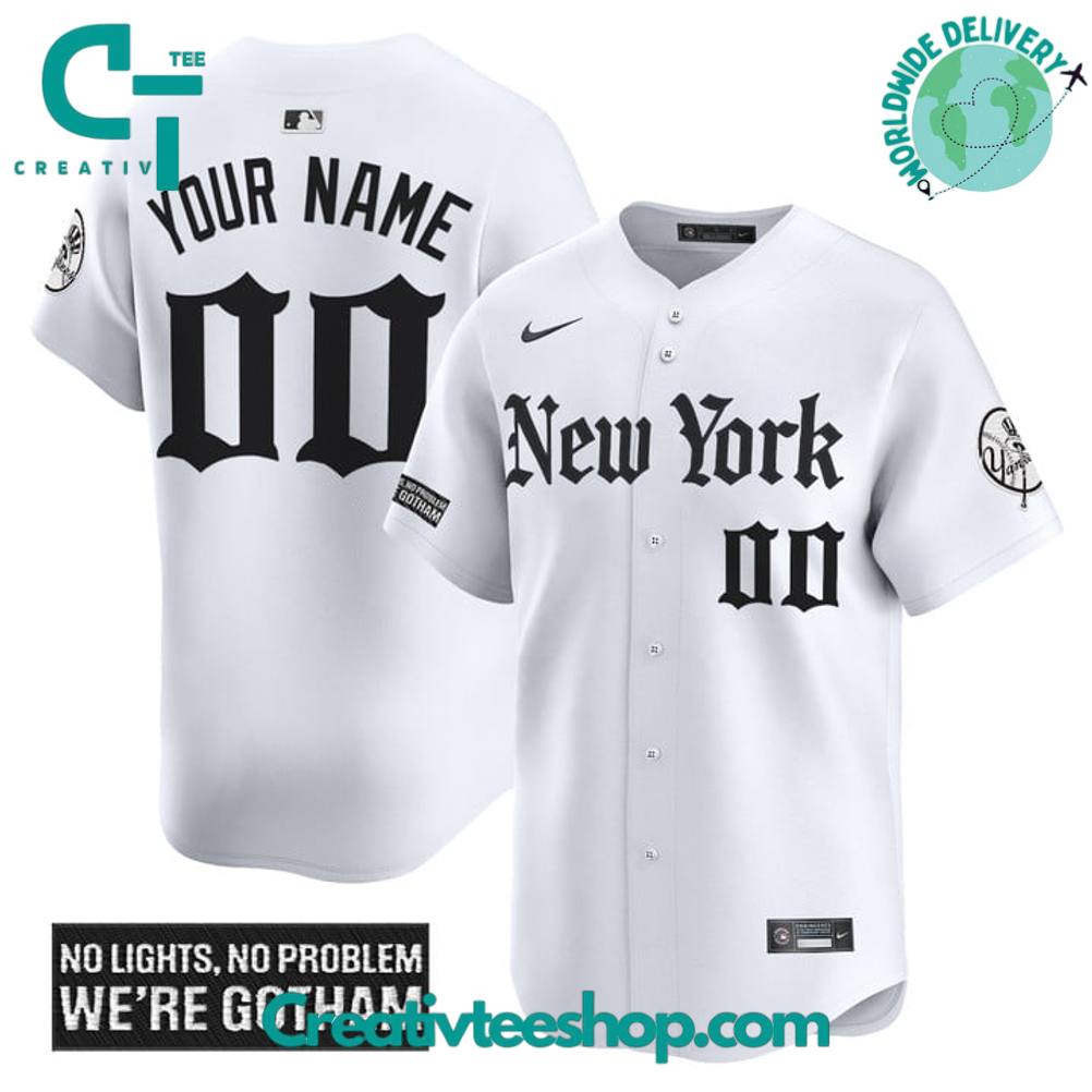 New York Yankees Gothic Legacy Edition Personalized Baseball Jersey