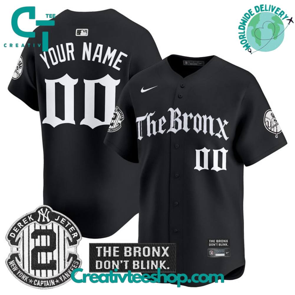 New York Yankees ‘The Bronx Gothic Ink Drop Edition’ Personalized Baseball Jersey