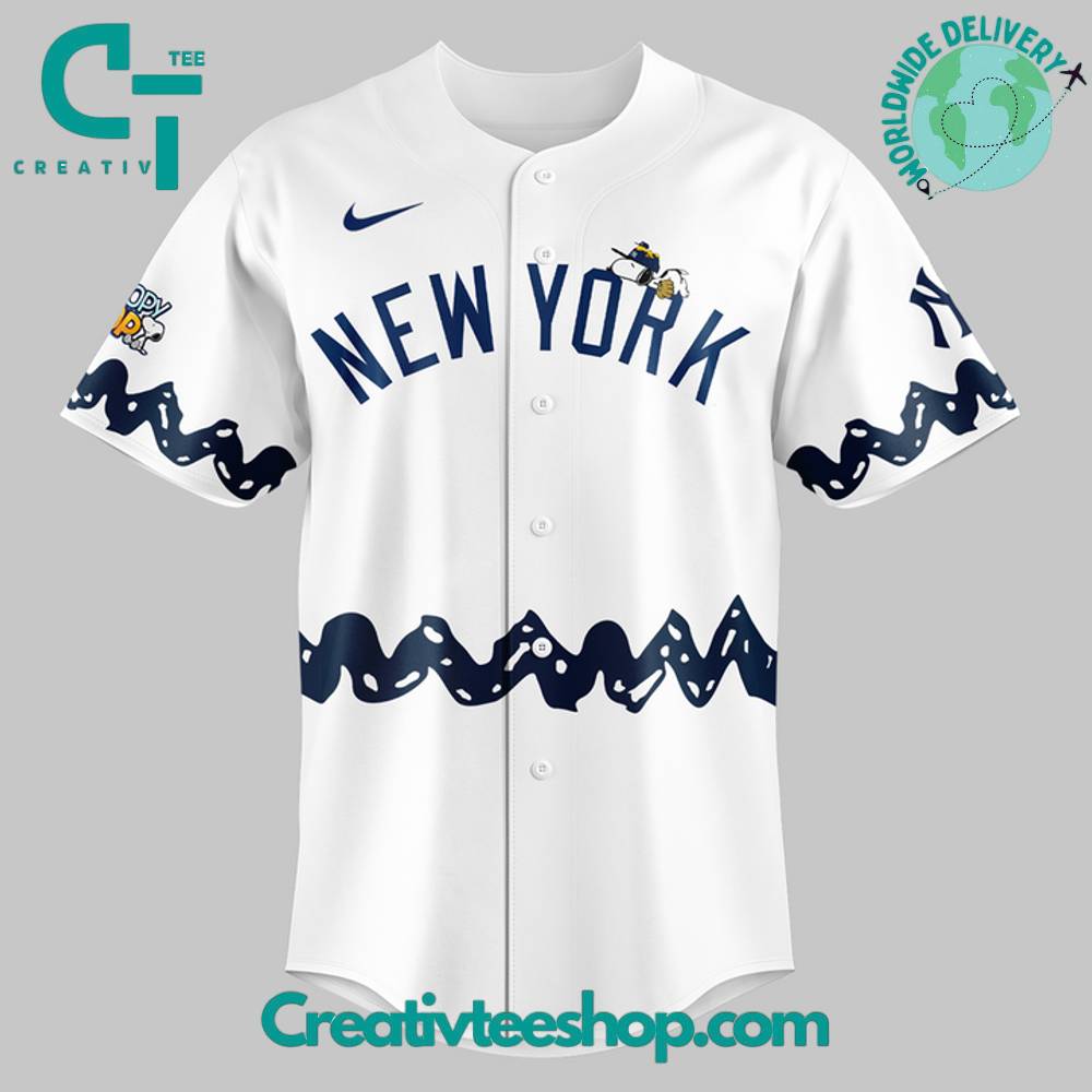 New York Yankees x Peanuts Night 2025 Special White Baseball Jersey