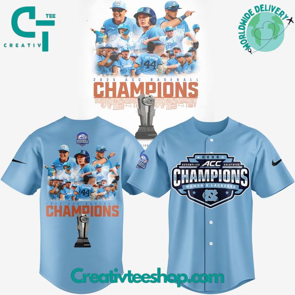 North Carolina Tar Heels 2025 ACC Baseball Conference Tournament Champions Special Baseball Jersey